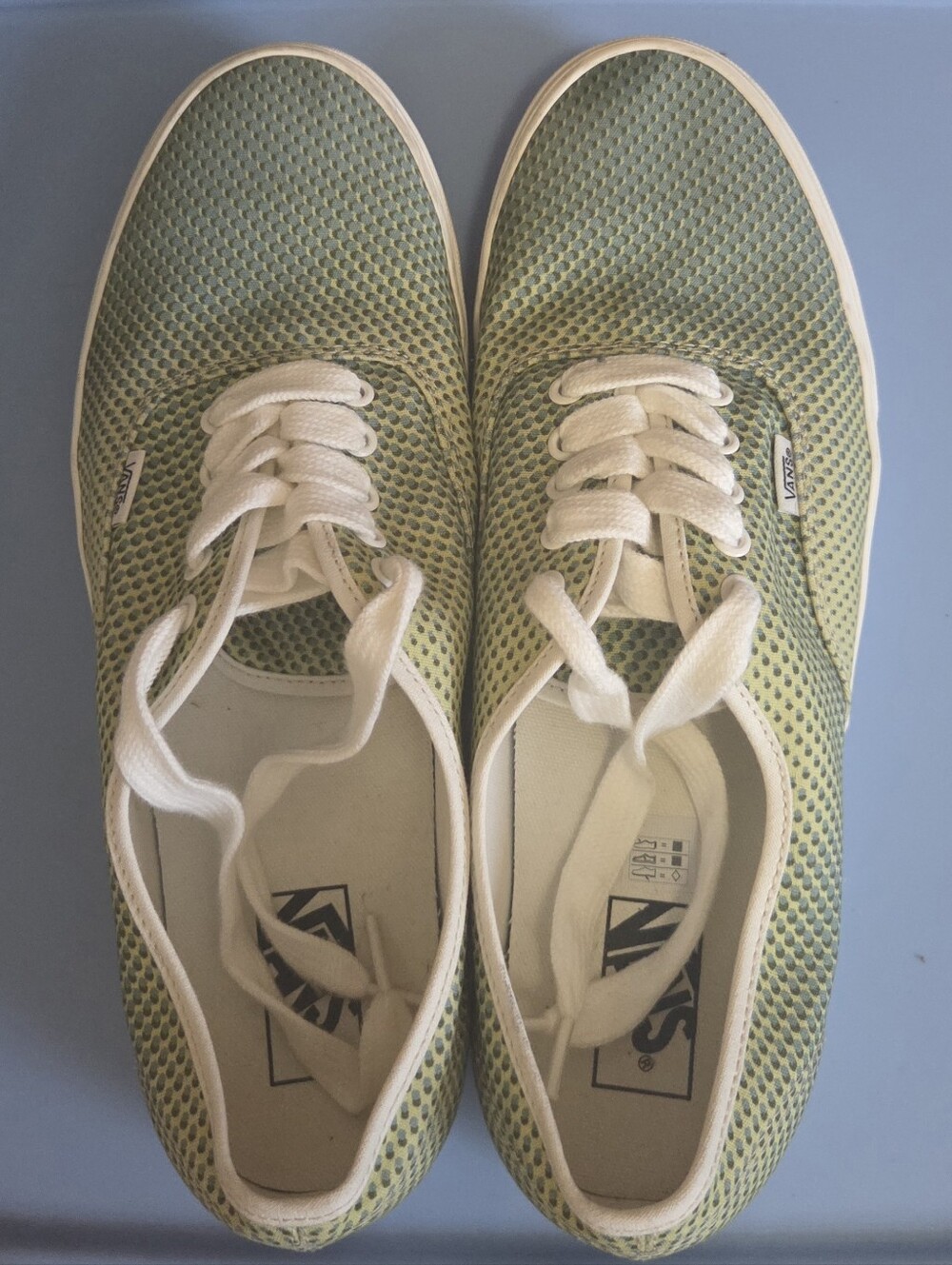 Vans Authentic Halftone Green Retro Dots Sneakers Men's Size 13 Low Top